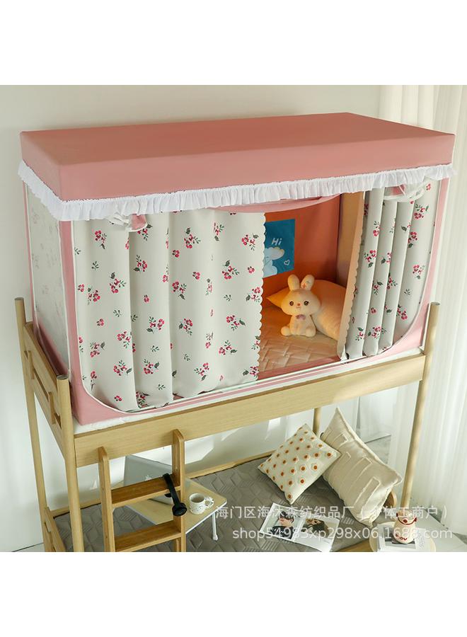 Bluejw 10Y Cross-border College Student Dormitory Mosquito Net Upper And Lower Bed Curtain Integrated Coating Shading Bed Curtain With Bracket Manufacturers - Image 1