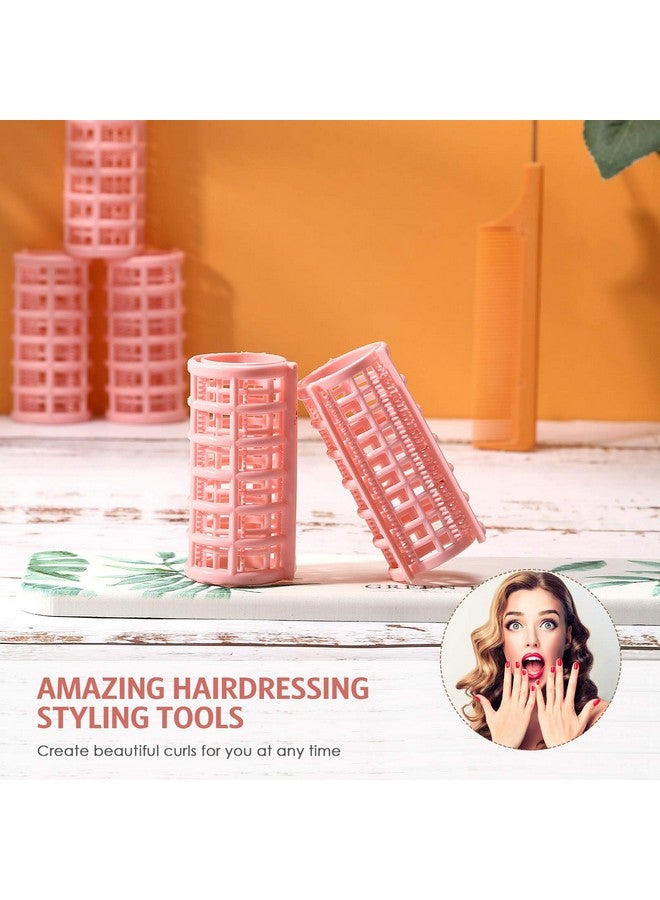 Syhood 16 Pieces Hair Roller Curlers 1.18 Inch/ 3.0 Cm Plastic Hair Rollers Hair Curlers With Steel Pintail Comb Parting Comb For Short Hair Long Hair Hairdressing Styling Hair Salon Skin Color - Image 5