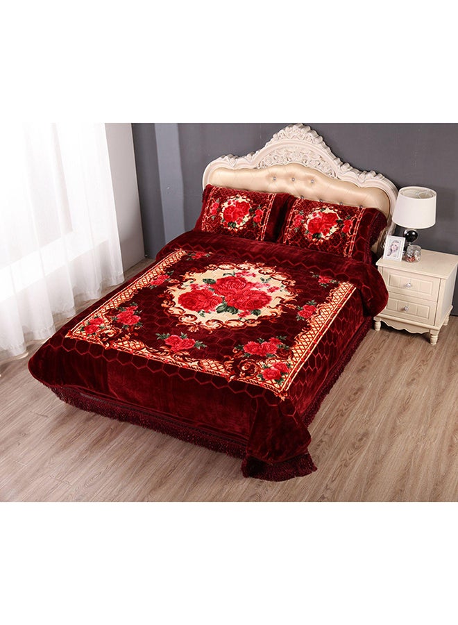 Stargold Blanket Set of 4 Pieces 220 x 240CM 1 Ply Premium Blanket With Bedcover Pillowcase 