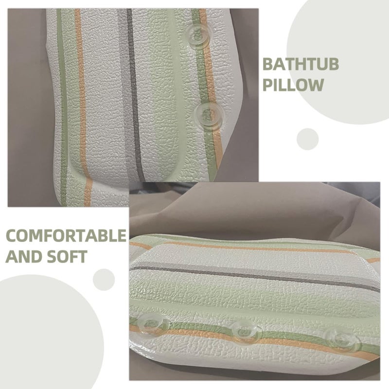 PVC Foam Bath Pillow with Strong Suction Cups for Neck and Head Support in Bathtub - Image 5