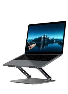 Generic Adjustable Laptop Stand for Desk, Portable Laptop Riser for 15.6inch Laptops, Adjustment Laptop Stand, Compatible with MacBook All Laptops Computer 10-17", Grey  - Image 1