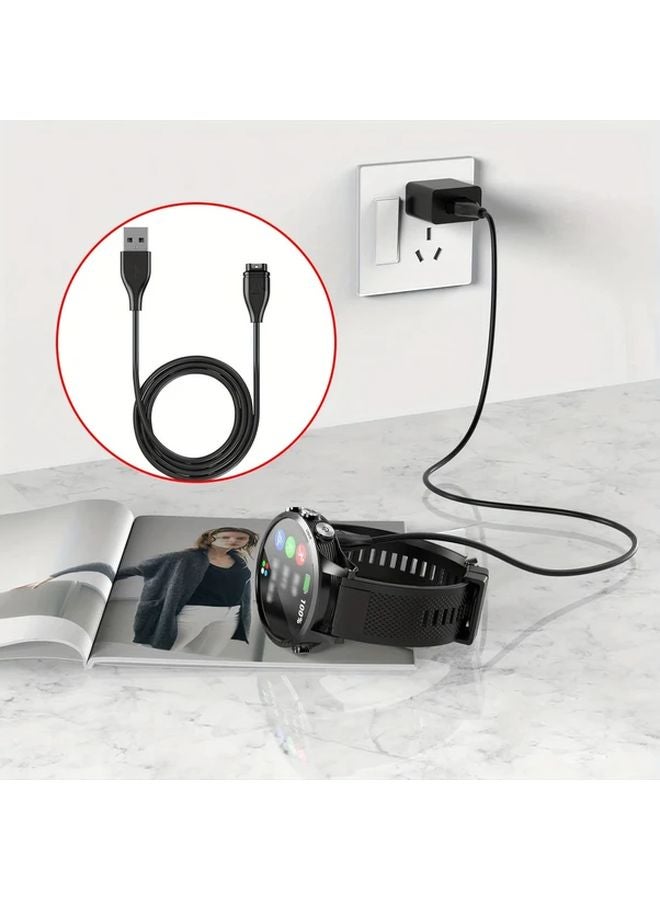 1pc Garmin Watch Charger Cable 39 37inch Replacement Flat Design Durable - Image 4
