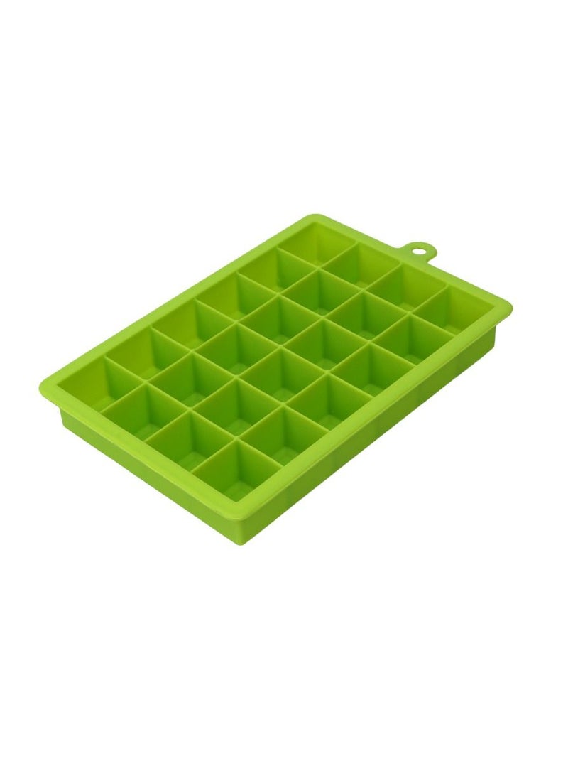 AS SEEN ON TV Silicone Food Grade Ice Cube Trays Easy Release Molds 24 Cavities Green  - Image 1