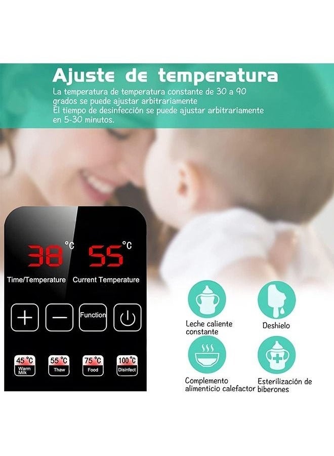 YelaJoy Double Baby Bottle Warmer, 24H Constant Mode for All Bottles, 6 in 1 Multi functional Baby Bottle Steam Sterilizer Dryer Machine , Breastmilk Baby Milk Heater, Heating Baby Food, Formula Water Warmer for Twins, Accurate Temperature Control - Image 3