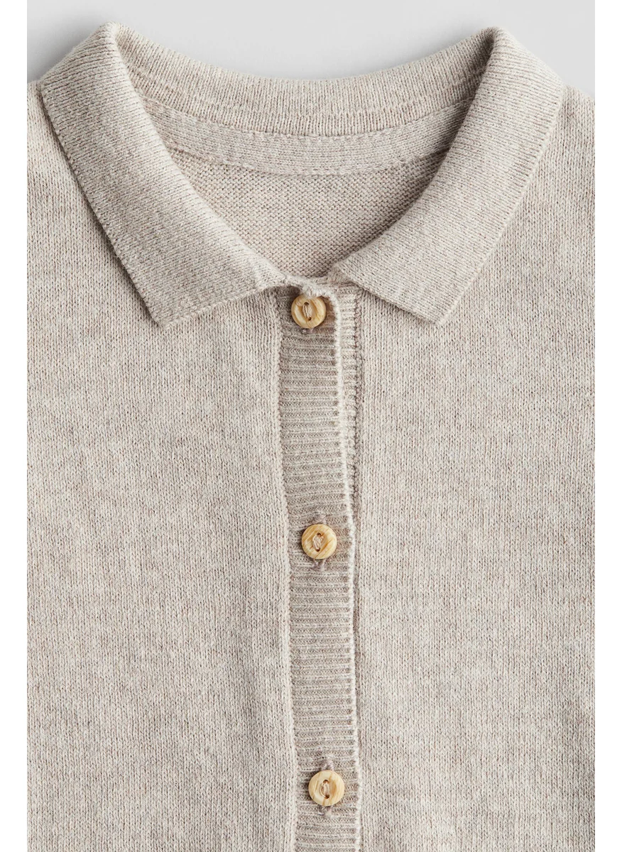H&M Cotton-Knit Romper Suit
