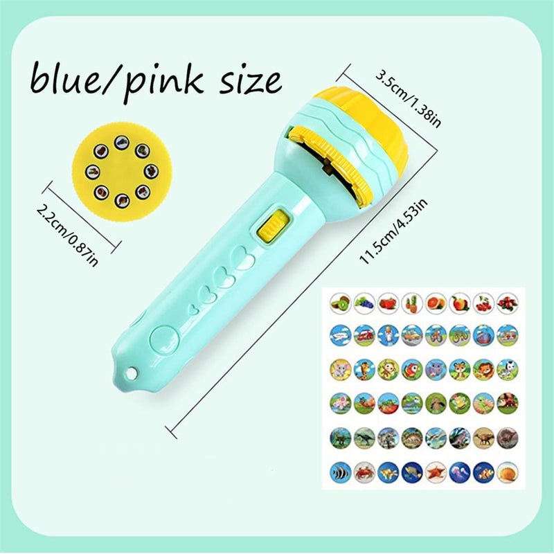 Calyrex Mini Slide Projector Flashlight Torch Kids Projection Light Toy Slide Flashlight Lamp Education Learning Night Light Before Going to Bed Multicolor Projector Torch - Image 5