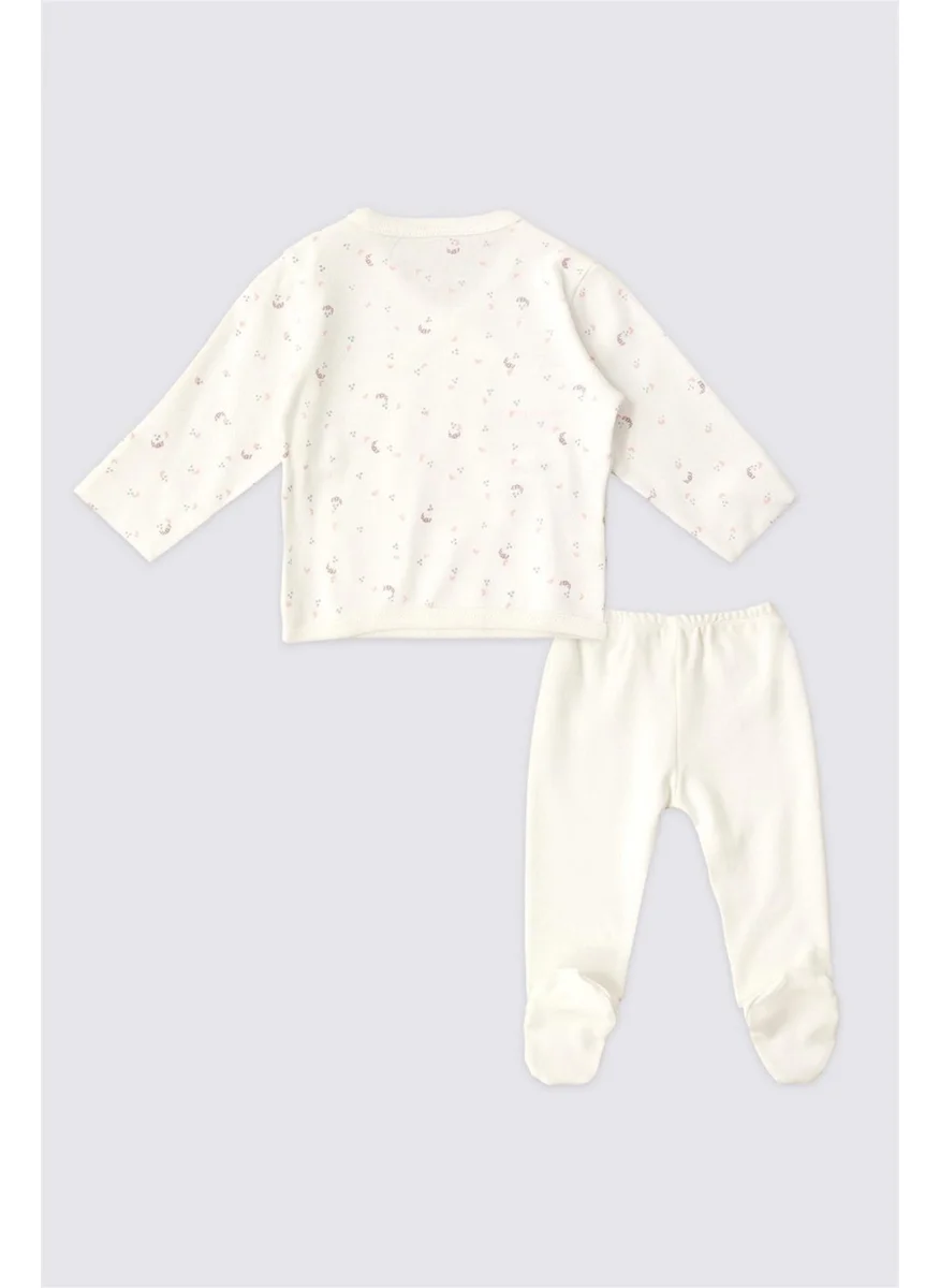 Andywawa U.S. Polo Baby Girl 5-Piece Bodysuit Set 1939 Cream