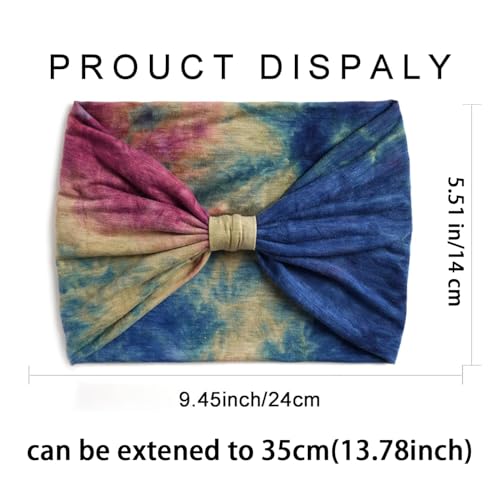NUDFSY Stylish Boho Headband - High Elasticity Cloth Hair Bands, 3-Pack for Gym, Travel or Running - Image 2