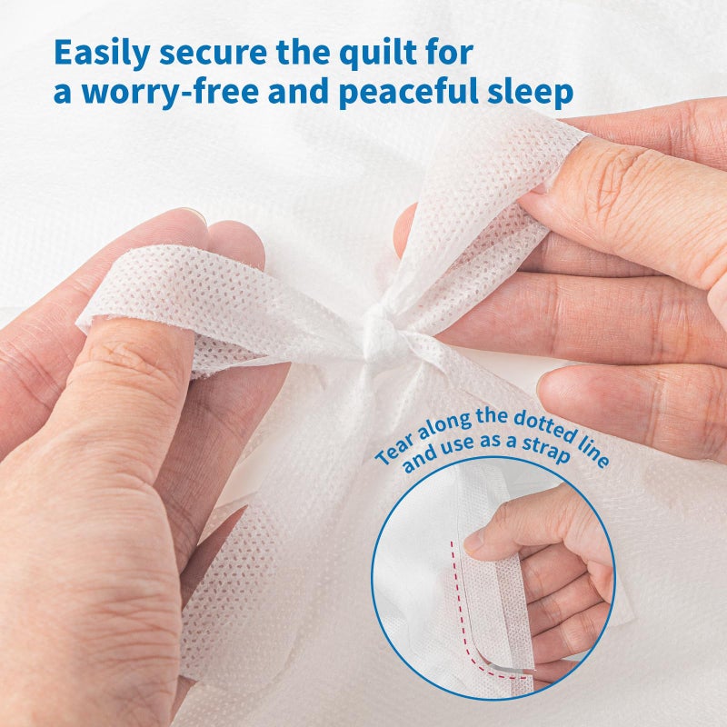 KIIS Travel-Safe Disposable Cover Sheets for Travel, Disposable Bed Sheet, Disposable Duvet/Comforter Cover, Disposable Pillowcases, Perfect for Hotels & Trips (King Size) - Image 5