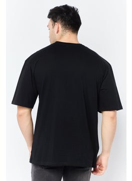 Rocky Men Crew Neck Long Sleeve Graphic T Shirt, Black  - Image 4