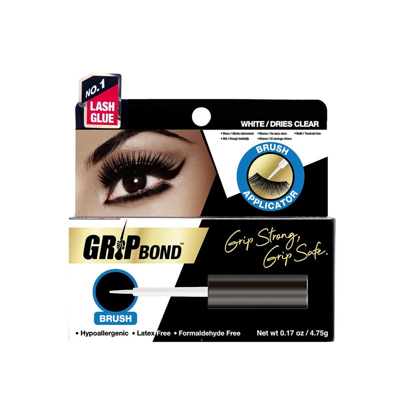 EBIN NEW YORK Grip Bond Eyelash Glue Brush White 017 oz Fast Dry Lash Glue Dries Clear Extra Strong Hold Smudge Resistant Latex Free for Sensitive Eyes - Image 3