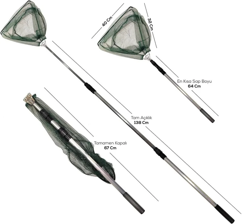 Balza Telescopic Handle Triangle Foldable Shrimp and Fish Bucket 170 cm