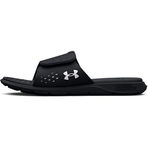 Under Armour Women's Ignite Pro Slide, (001) Black/Black/White, 7, US - Image 4