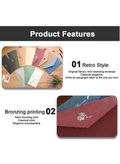 NIBEMINENT SYOSI 10 Pcs Vintage Paper Envelopes, Kraft Envelopes Invitation Envelope Set Gift for Graduation Wedding Greeting (22 x 11cm)  - Image 4