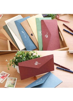 NIBEMINENT SYOSI 10 Pcs Vintage Paper Envelopes, Kraft Envelopes Invitation Envelope Set Gift for Graduation Wedding Greeting (22 x 11cm)  - Image 2