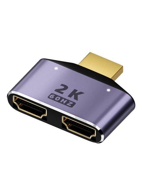 SYOSI 2 Pcs HDMI 1 in 2 Out Splitter, 2K@60hz HDMI 2 in 1 HD Adapter Bi-Directional Switcher HDMI 1 Male to 2 Female Connector for HDTV, Xbox, PS5/4/3, Blu-Ray Player, DVD, DVR