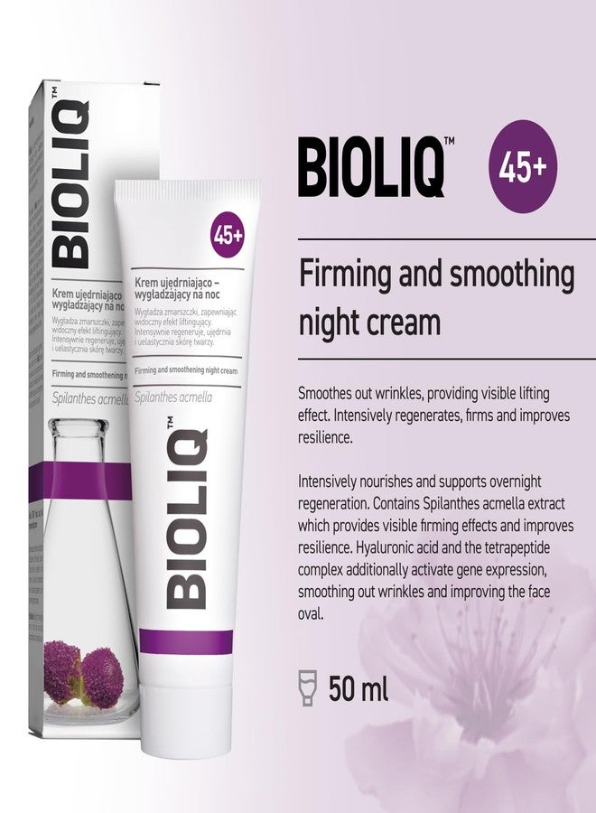 BIOLIQ بيوليك - كريم الليل الم firming والم smoothing 45+ - تجديد، تليين التجاعيد، تأثير رفع مع سبيلانثس أكميلا، حمض الهيالورونيك - 50 مل - Image 3
