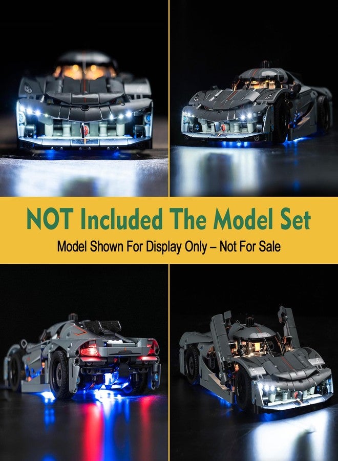 LocoLee Light Compatible with Lego 42173 Koenigsegg Jesko Absolut Grey Hypercar - No Models Only Light, Creative Lighting Set Accessories Compatible with Lego 42173 Set (RC Version) - Image 5
