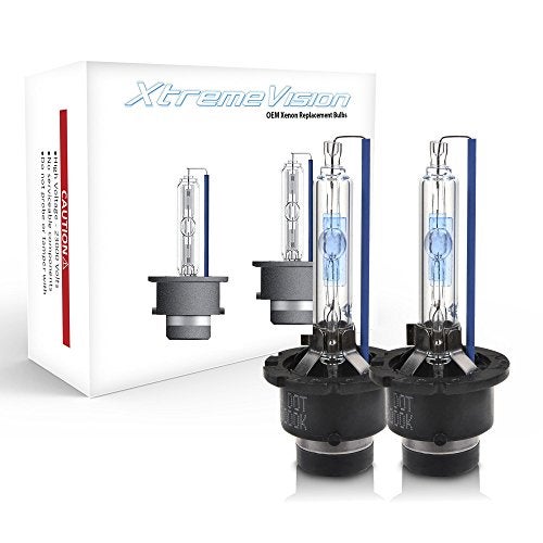 XTREME VISION XtremeVision AC HID Xenon Replacement Bulbs - D4S / D4R / D4C - 8000K Medium Blue (1 Pair) (Metal Bracket) - Image 1