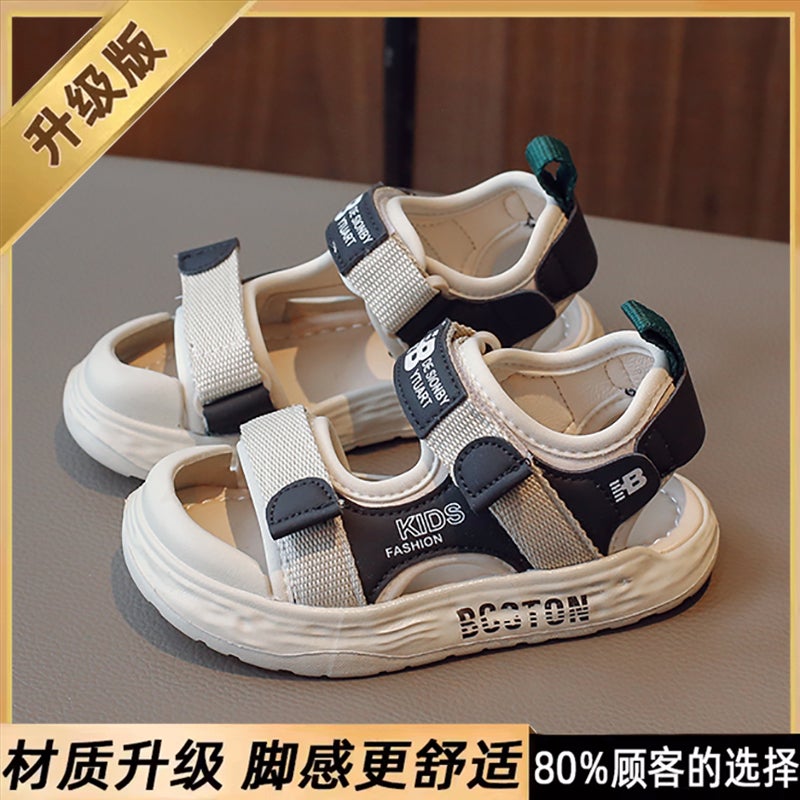 Boys Sandals Summer Children'S Shoes Beach Shoes Medium And Large Boys Baotou Sports Baby - Image 1