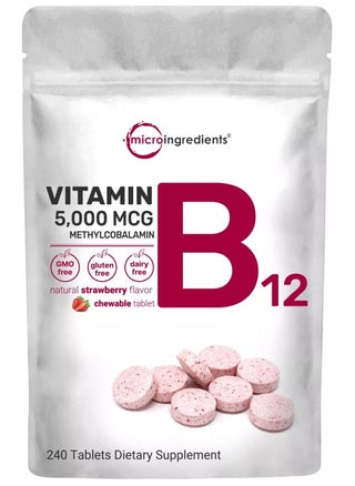 Micro Ingredients Vitamin B12 5000mcg | Methyl B12 Active Form – 240 Chewable Tablets - pzsku/Z23F63FB8C3DF39B9C55AZ/45/_/1723549880/3df56330-6e32-48d2-a7d2-b9451be61482