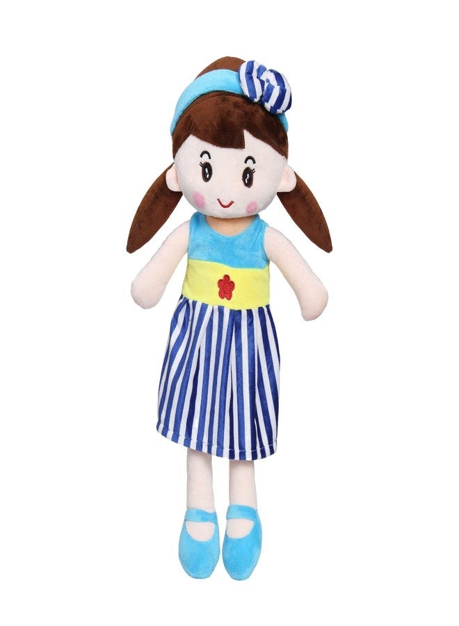 MABLE Soft Doll for Girls | Cute Plush Baby Doll Toy with Colourful Hairband | Huggable Stuffed Doll Gift for Kids, Girls, Toddlers & Babies Age 3 to 5 Years (40CM Blue) - Image 1