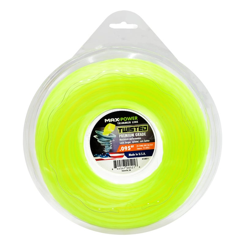 MaxPower 338814 0095Inch Premium Twisted Trimmer Line 200Foot Length