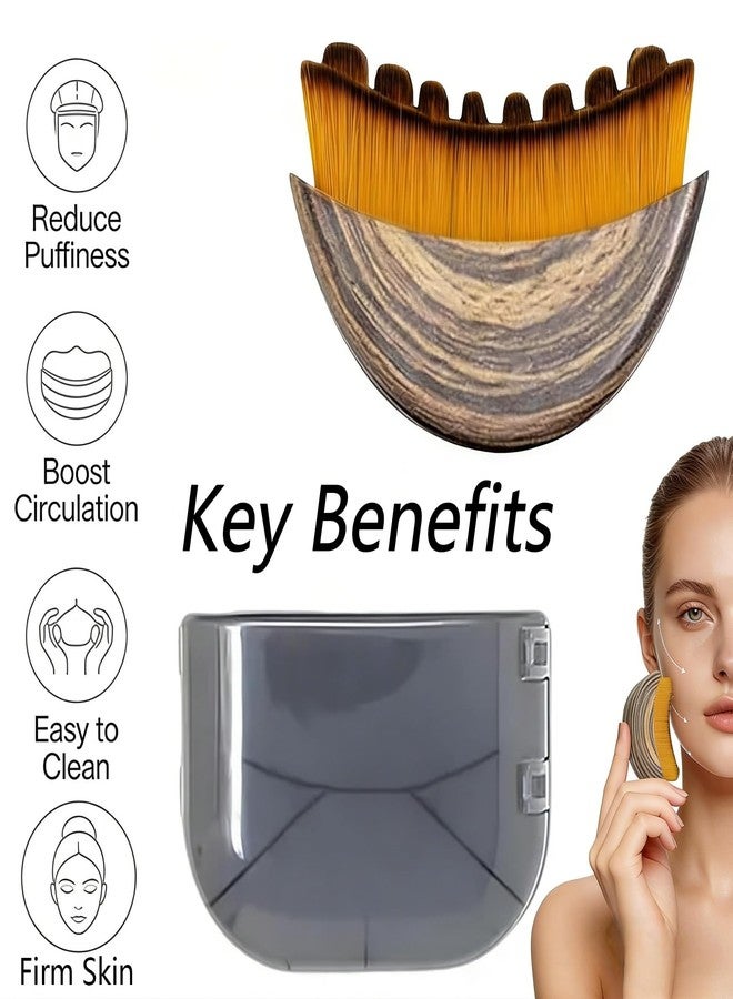 EliiSkinn 2PCS Lymphatic Drainage Brush - Contour Brush for Jawline & Chin Sculpting, Precise Skin Fit - Ergonomically Designed to Fit The Skin Precisely - Image 5