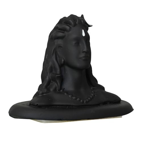 Webelkart Premium Polyresin Adiyogi Shiva Statue for Home and Car Dashboard - Adiyogi Showpiece for Home/Pooja/Office Decor (Self Adhesive, Black, 2.5 in) - Image 4
