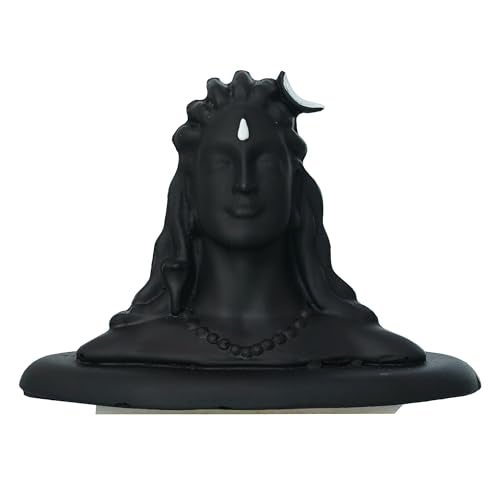 Webelkart Premium Polyresin Adiyogi Shiva Statue for Home and Car Dashboard - Adiyogi Showpiece for Home/Pooja/Office Decor (Self Adhesive, Black, 2.5 in) - Image 5