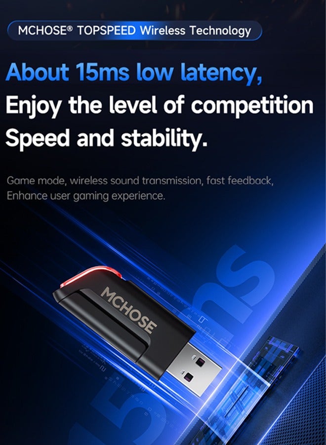 مكشوزي سماعه قيمنق ألعاب لاسلكية V9 Pro مزودة بميكروفون، 2.4 جيجاهرتز/بلوتوث، لاسلكية وسلكية، مشغلات 53 مم، صوت محيطي 7.1، زمن انتقال منخفض للغاية 15 مللي ثانية، ميكروفون قابل للفصل مع خاصية إلغاء الضوضاء بالذكاء الاصطناعي، شحن من النوع C، أسود/أحمر - Image 4