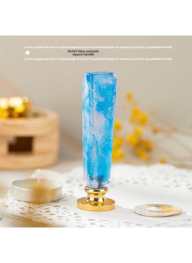 Generic - Vintage Magic Academy Wax Seal Handle AS307 blue powder square handle (not including seal head) - Image 1