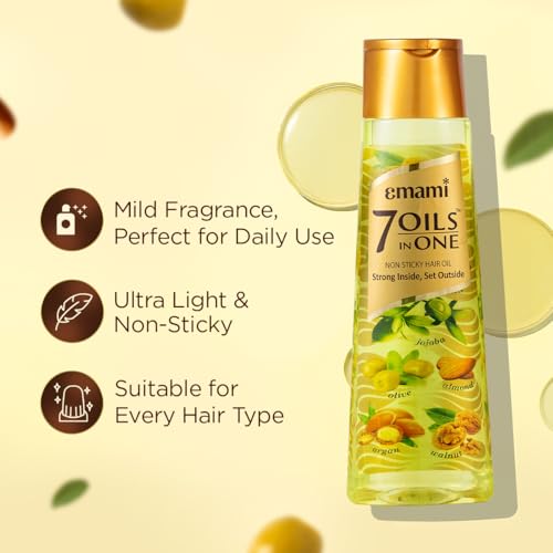 Emami 7-in-1 Hair Oil | with Natural Ayurvedic Herbs | Repairs Hair Damage | Nourishes Scalp | Fights Dandruff | Provides Strong & Healthy Hairs | 16.91 Fl Oz (500ml) - Image 5