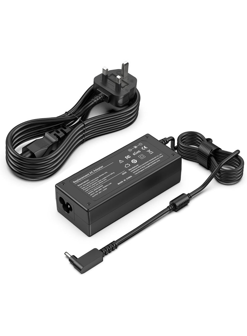 Zexen 65W 19.5V 3.42A Charger Compatible with Acer Laptop 3.0x1.1mm for Acer Swift 1/3/5 SF314 SF315 SF114, Chromebook 11/13/14/15 CB3 CB5 C720 C740 C730 R11, Aspire, Spin Power Adapter - Image 1