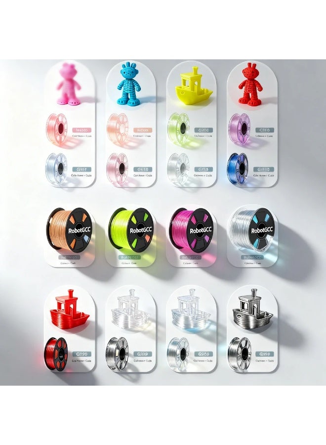 Robotgcc Candy Colors Multicolor Gradient Pla 3D Printer Filament 1.75Mm 1Kg