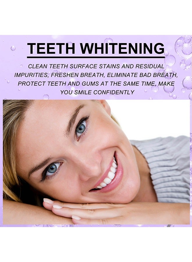OUHOE Teeth Brightening - V34 Teeth Color Corrector Serum, Purple Teeth Brightening Toothpaste, Remove Stains, Teeth Brightening Purple Toothpaste, Remove Coffee, Stains, Yellow Teeth (30ML) - Image 5