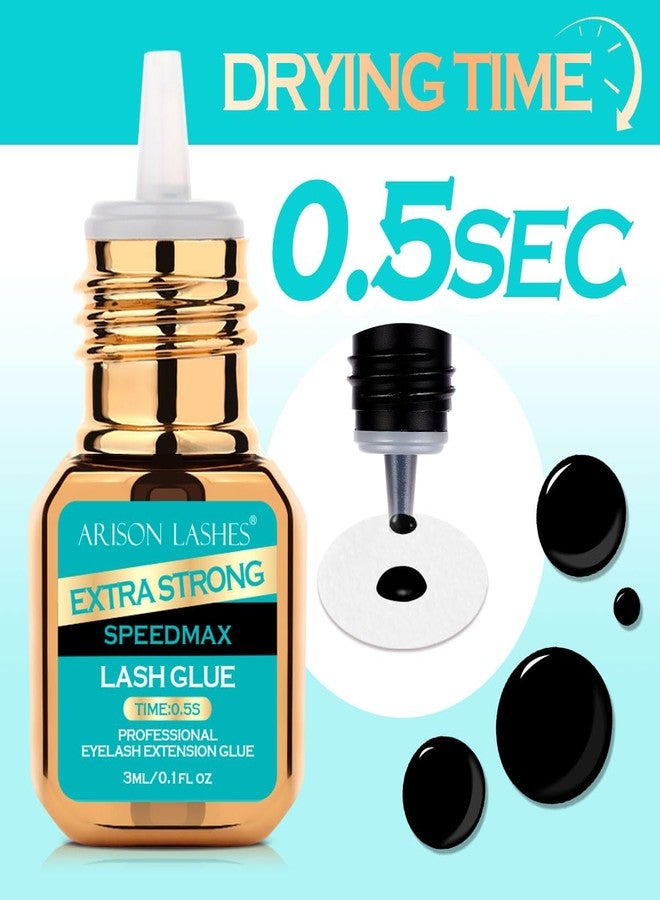 أريسون لاشز غراء الرموش، يجف في 0.5 ثانية، مقاوم للماء، رابطة قوية للغاية لوصلات الرموش، غراء للاستخدام الاحترافي فقط (0.1 أونصة سائلة/3 مل) - Image 2