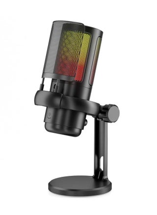 Gaming Microphone With RGB Lighting, USB Condenser Podcasting Microphone, Tap to Mute Sensor, Pop Filter, USB PC, Mac/PS4/PS5 Computer Desktop Microphone for Gaming, Streaming, Recording - pzsku/Z23F6BCBFB0C6DC9E3127Z/45/_/1739153516/a1a4f4a6-c46d-4441-98f9-40be1ff867d4