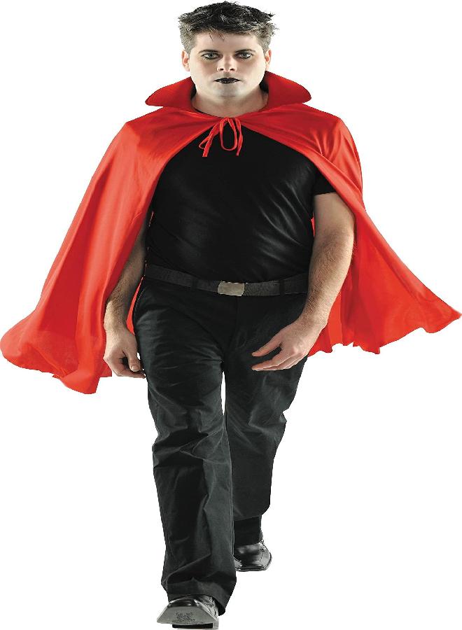 Amscan Mid Length Cape Costume Accessory - One Size, Red - 1 Pc - Image 1
