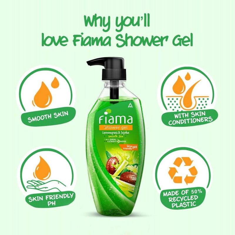 Fiama Shower Gel, Lemongrass and Jojoba, 550ml - Image 3