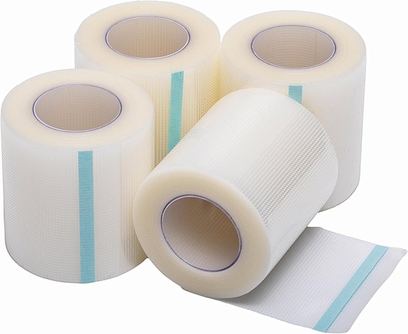 Vakly Transparent Medical Tape Pack of 4 Rolls Clear Emergency First Aid Bandage Tape for Wound Dressing Care  2 inch x 10 Yds Breathable Latex Free 4 - Image 1