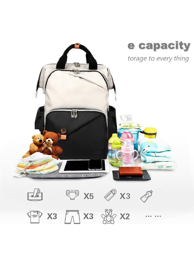 Hap Tim Baby Diaper Bag for Boys Girls, Large Backpack Diaper Bags with Double Compartments - Image 2