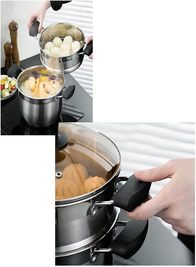 TUPERMAR Stainless Steel Stock Pot with Lid Heavy Duty Soup Pasta Canning Pot Boiling Stew Simmer Induction Non Stick Cooking Dishwasher Safe Cookware for Induction Cooker - Image 3