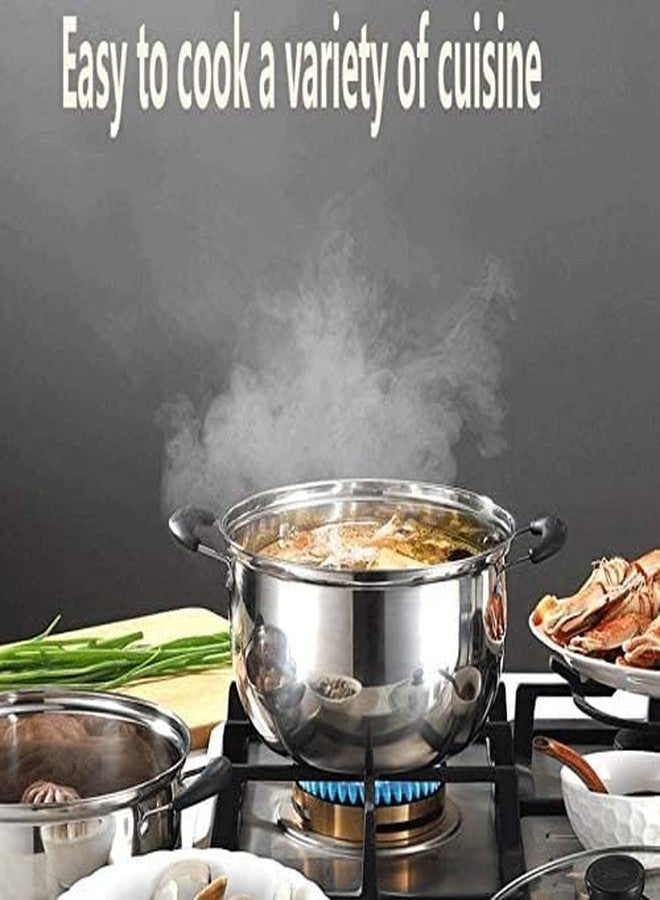 TUPERMAR Stainless Steel Stock Pot with Lid Heavy Duty Soup Pasta Canning Pot Boiling Stew Simmer Induction Non Stick Cooking Dishwasher Safe Cookware for Induction Cooker - Image 5