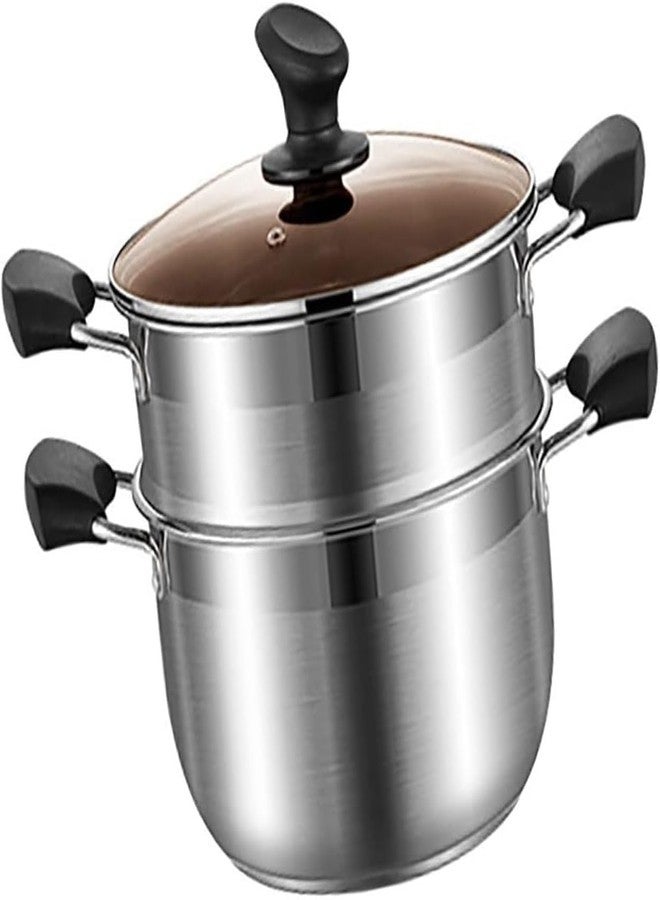 TUPERMAR Stainless Steel Stock Pot with Lid Heavy Duty Soup Pasta Canning Pot Boiling Stew Simmer Induction Non Stick Cooking Dishwasher Safe Cookware for Induction Cooker - Image 1