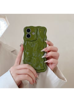Ins Niche Water Ripple For IPhone15pro Max Mobile Phone Case Apple 16 14/13 Advanced Sense-Color:Xym Wave Meteorite Green-Applicable Models:14pro Max (without Packaging)
