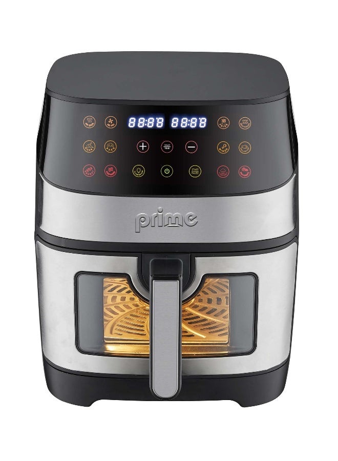 Prime Air Fryer 8L, 1700W, LED Touch Control, Timer, Non-Stick – Black