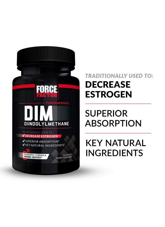 Force Factor - Dim 2Pack Pills To Decrease Estrogen In Men Diindolylmethane Supplement With Key Natural Ingredients And Superior Absorption Diindolylmethane 300Mg Works Fast 60 Capsules - Image 1