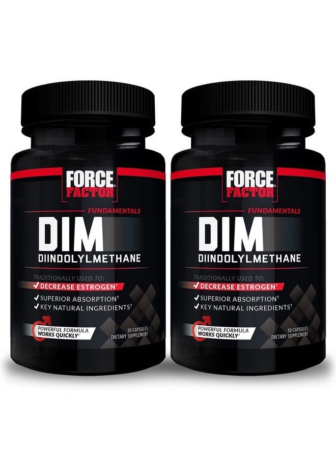 Force Factor - Dim 2Pack Pills To Decrease Estrogen In Men Diindolylmethane Supplement With Key Natural Ingredients And Superior Absorption Diindolylmethane 300Mg Works Fast 60 Capsules - Image 1