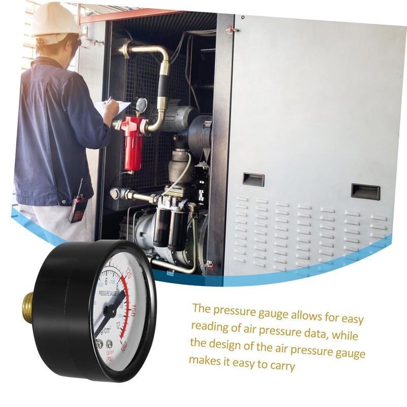 Unomor Compact Portable Air Compressor Pressure Gauge Test Accessory 0 150 PSI - Image 5